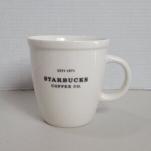 Mug STARBUCKS Coffee Co. Est 1971 White Large 20 Oz New Bone China 2009